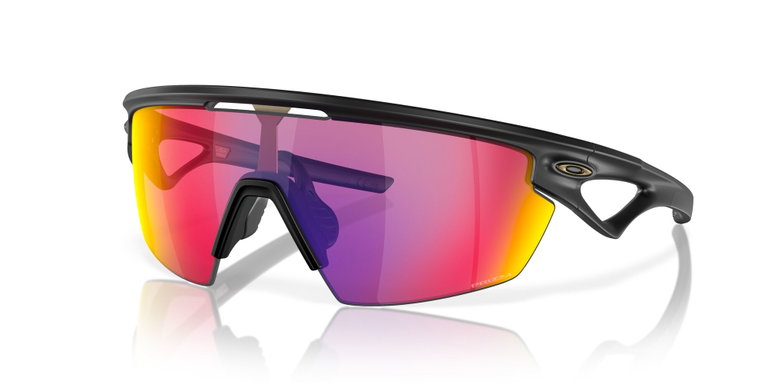 Oakley Sonnenbrille Sphaera (Glasfarbe: Prizm road) schwarz matt - 1 Brille mit Hartschalenetui